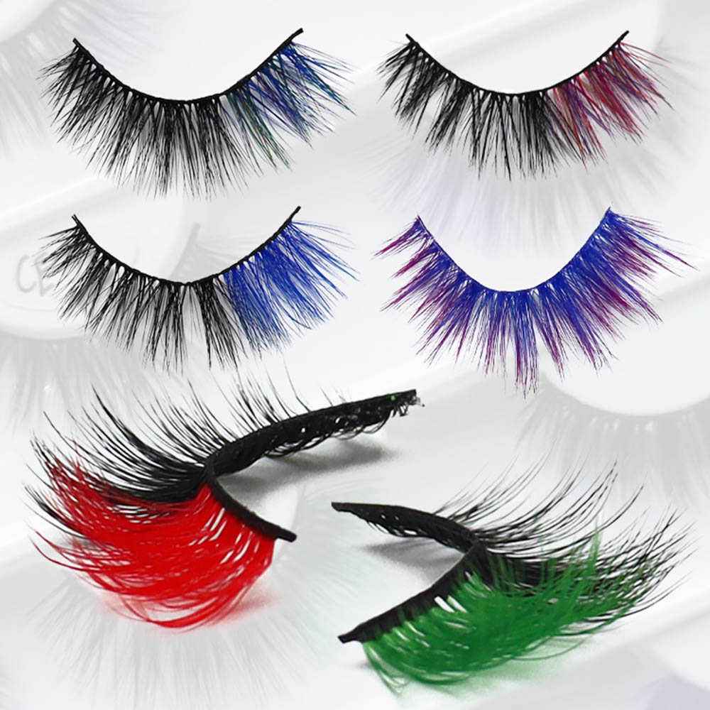 রঙিন Wispy ভুল চোখের দোররা